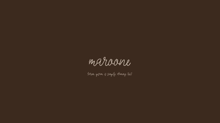 Maroone Font