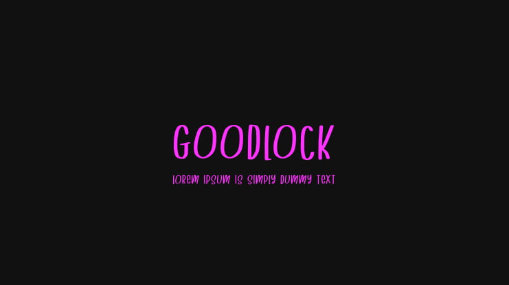 Goodlock Font