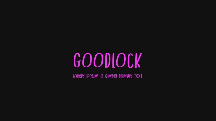 Goodlock Font