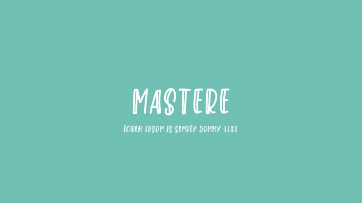 Mastere Font