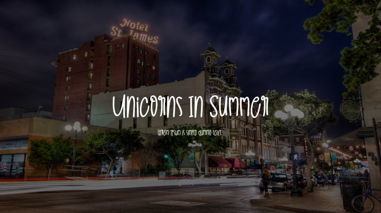 Unicorns In Summer Font
