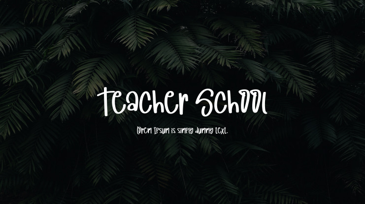 Teacher School Font