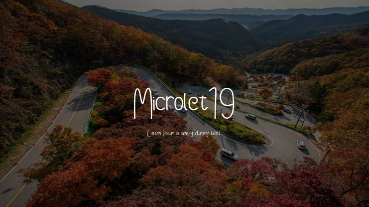 Microlet19 Font