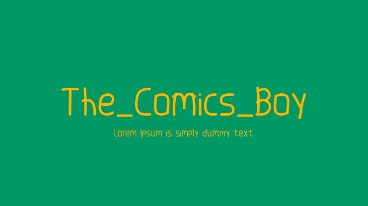 The_Comics_Boy Font