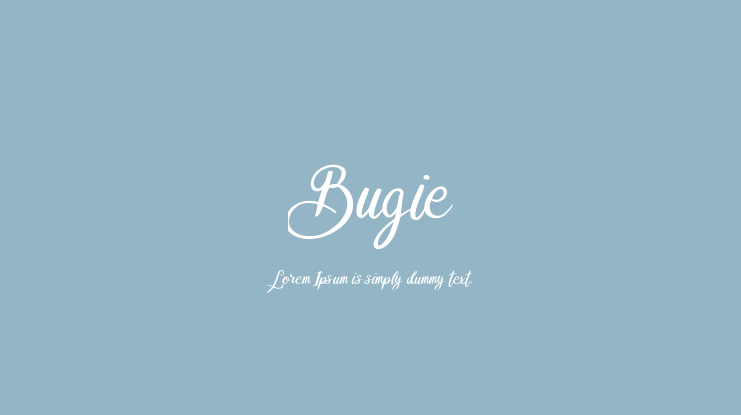 Bugie Font
