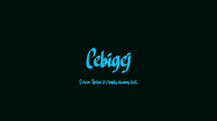 Cebigej Font