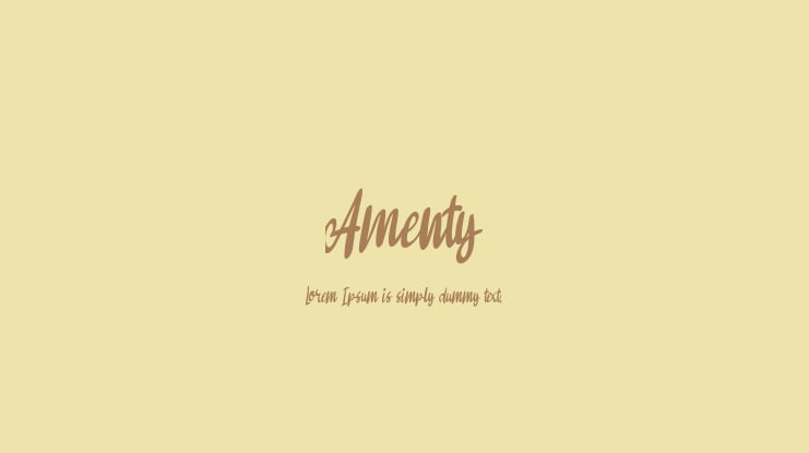 Amenty Font