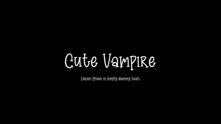 Cute Vampire Font