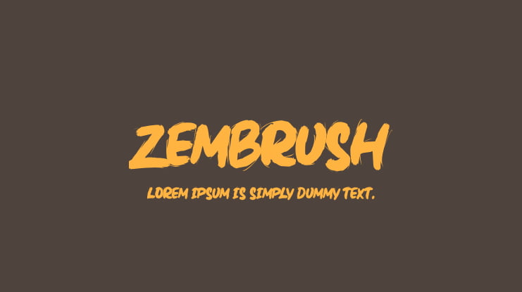 Zembrush Font