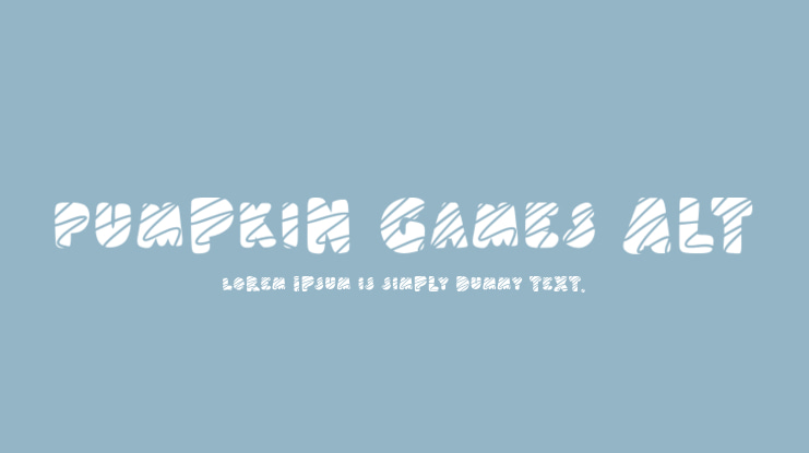 Pumpkin Games Alt Font Family