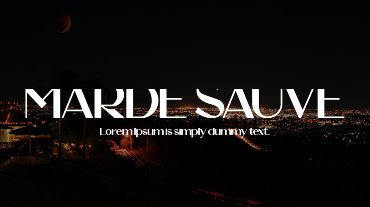 MARDE SAUVE Font
