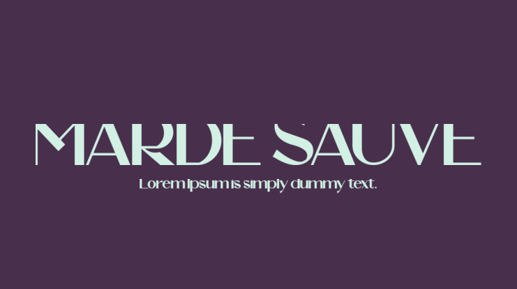 MARDE SAUVE Font