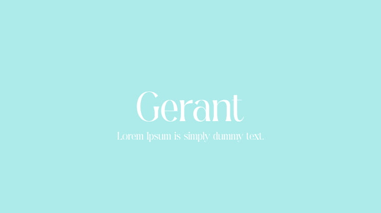 Gerant Font