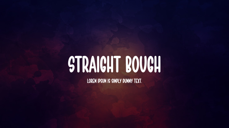 Straight Bough Font