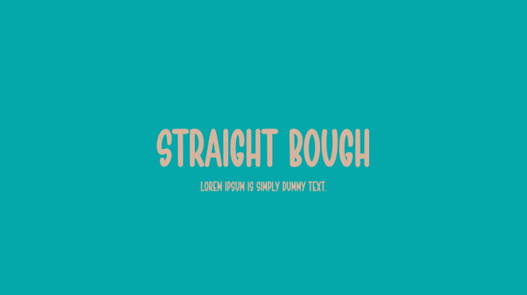 Straight Bough Font