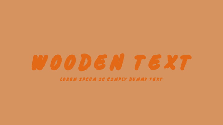 Wooden Text Font