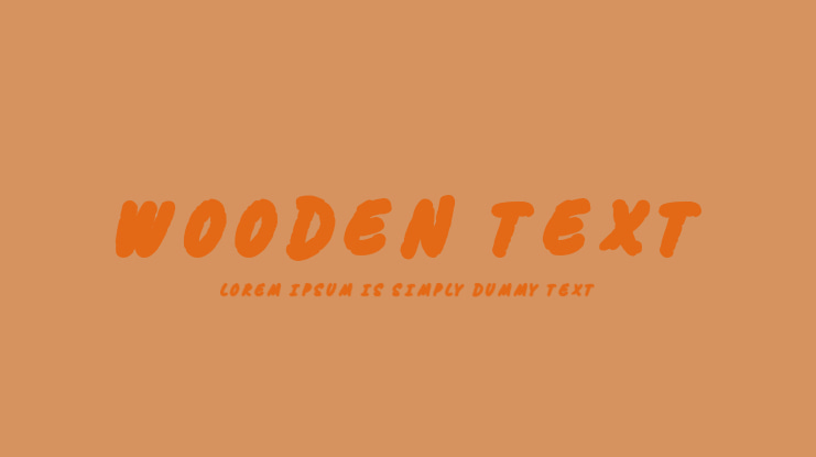 Wooden Text Font
