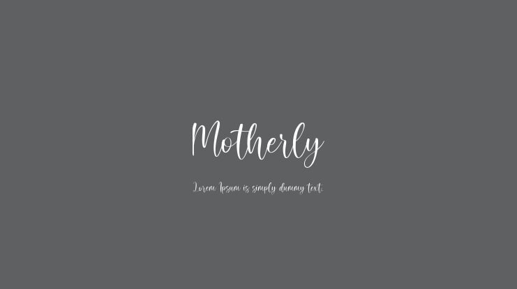 Motherly Font