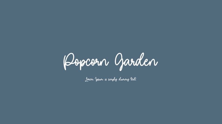 Popcorn Garden Font Family