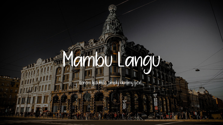 Mambu Langu Font