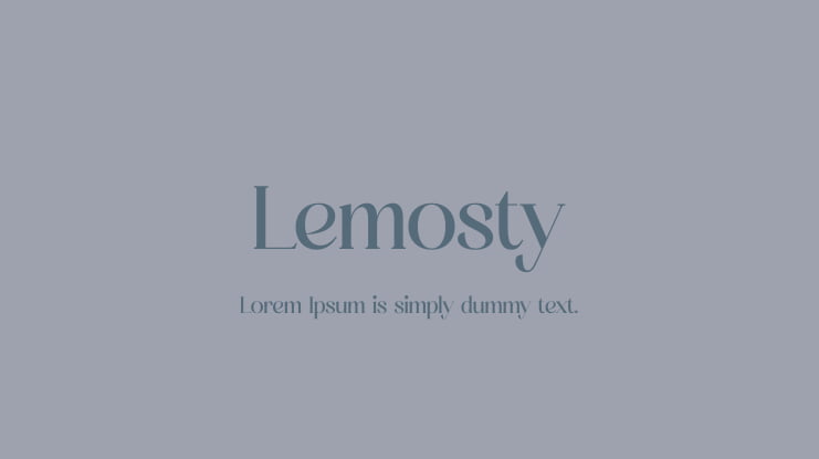 Lemosty Font