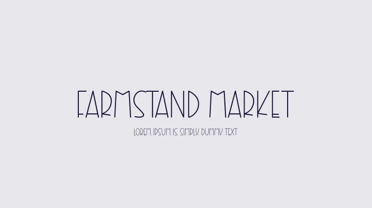 Farmstand Market Font