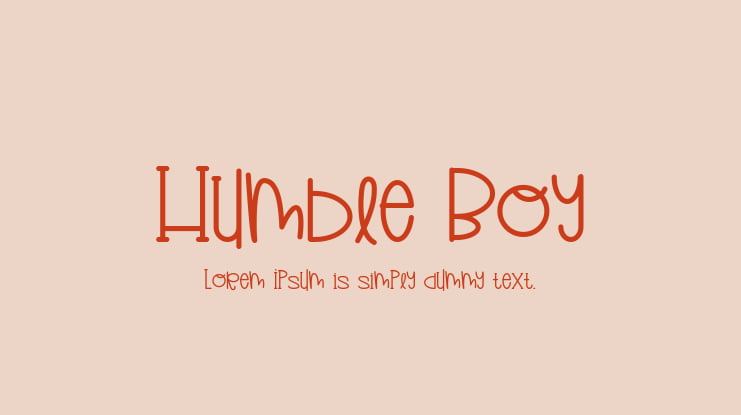 Humble Boy Font