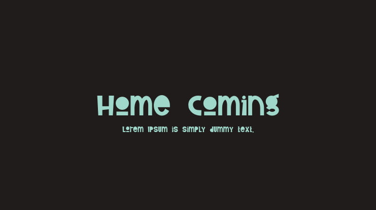 Home Coming Font