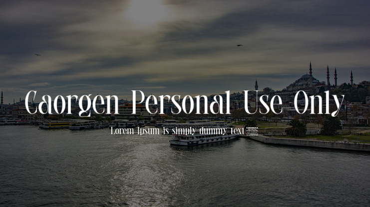 Caorgen Personal Use Only Font