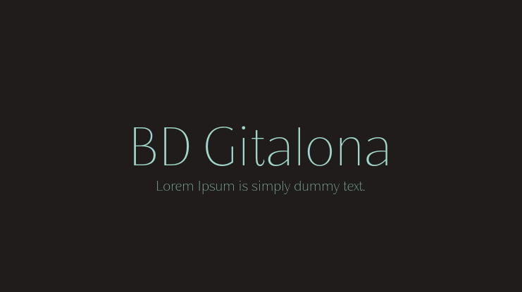 BD Gitalona Font
