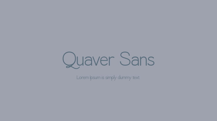 Quaver Sans Font Family