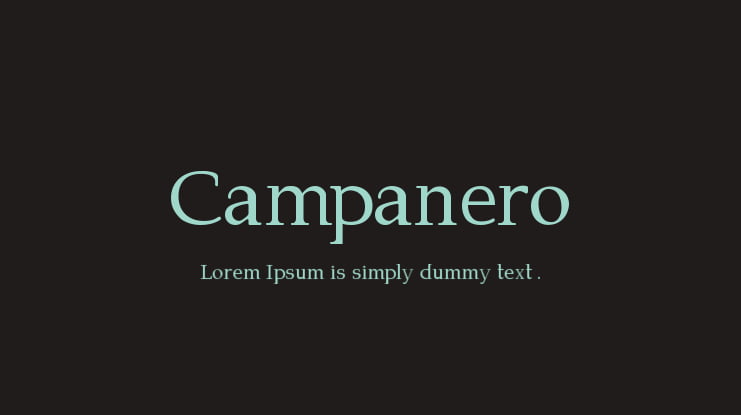 Campanero Font
