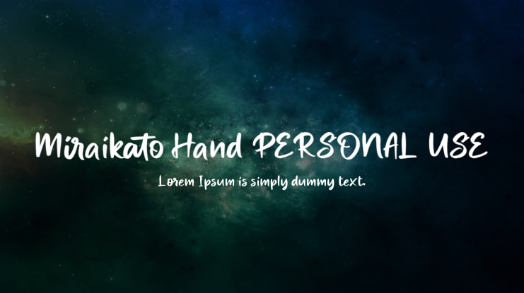 Miraikato Hand PERSONAL USE Font Family