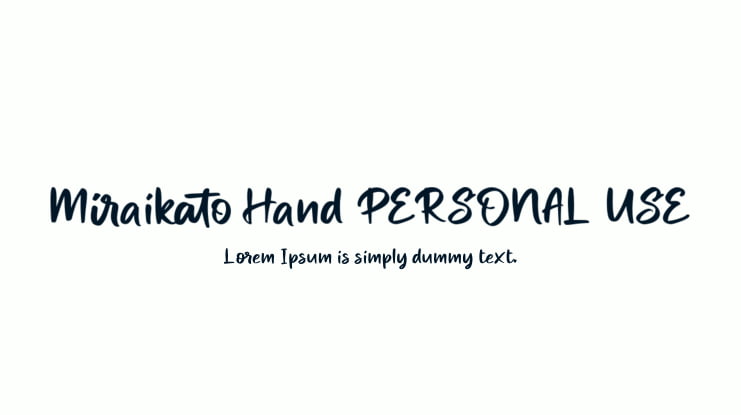 Miraikato Hand PERSONAL USE Font Family