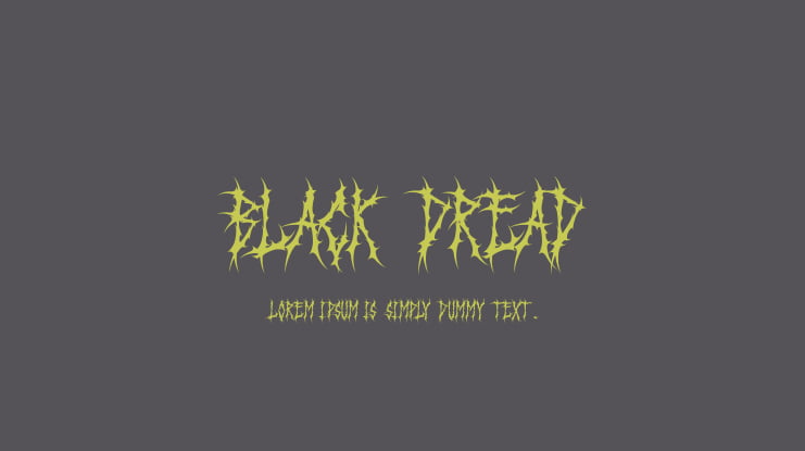 Black Dread Font