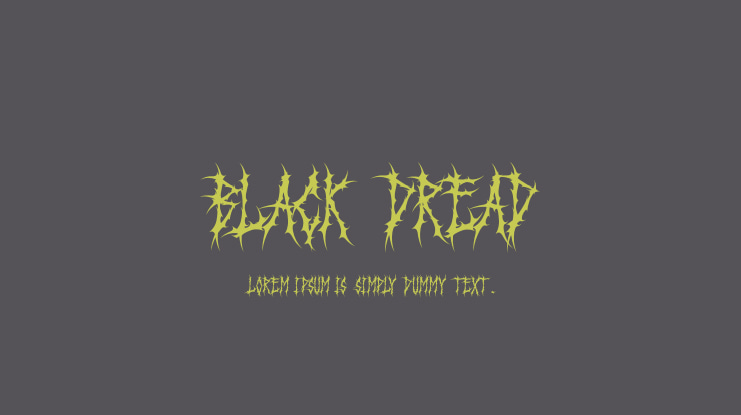 Black Dread Font