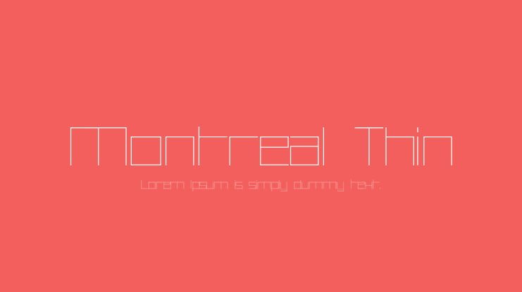 Montreal Thin Font Family