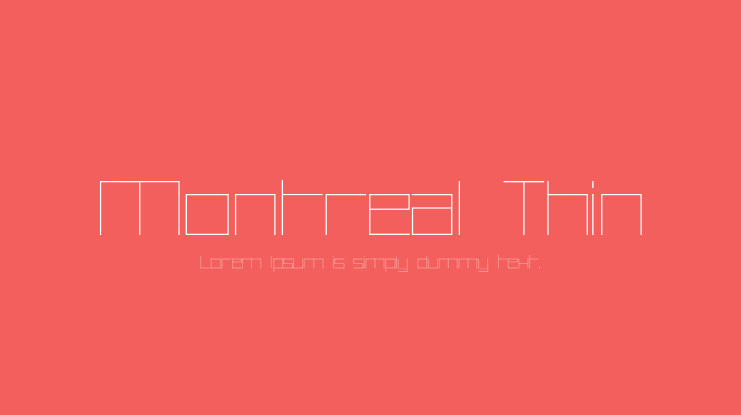 Montreal Thin Font Family