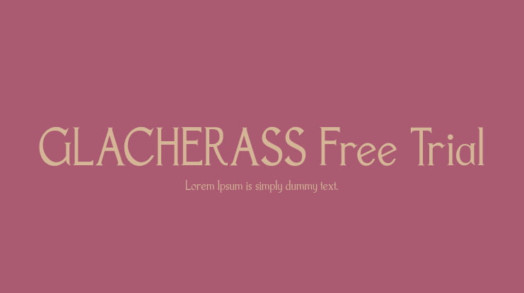 GLACHERASS Free Trial Font