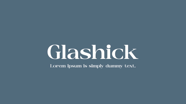Glashick Font