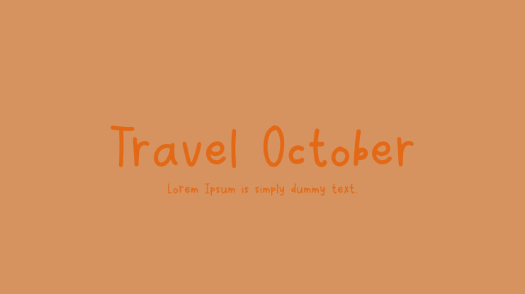 Travel October Font