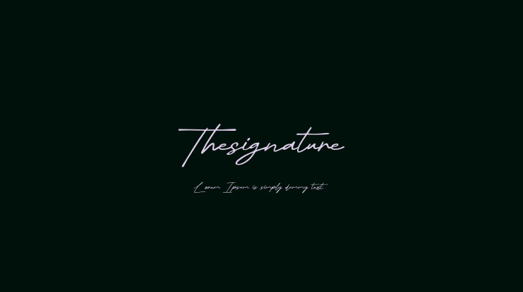 Thesignature Font