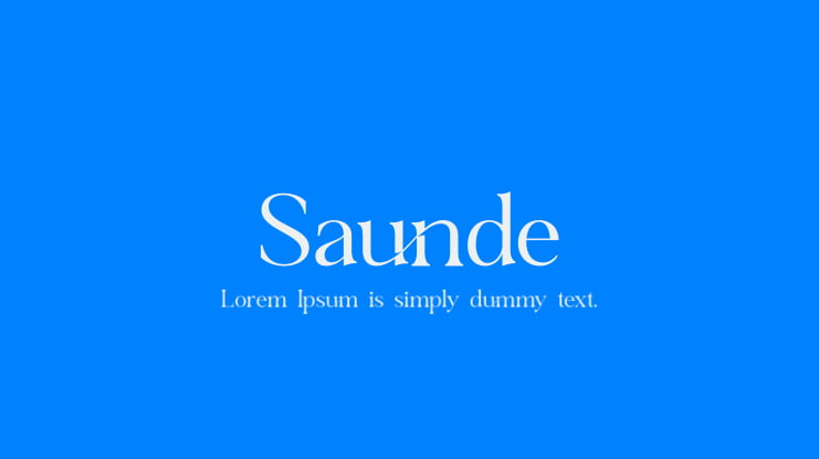 Saunde Font