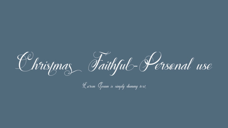 Christmas Faithful-Personal use Font