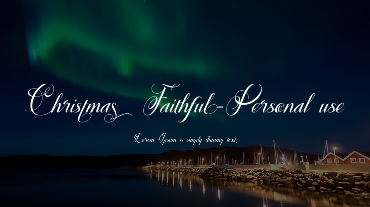 Christmas Faithful-Personal use Font
