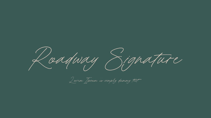 Roadway Signature Font