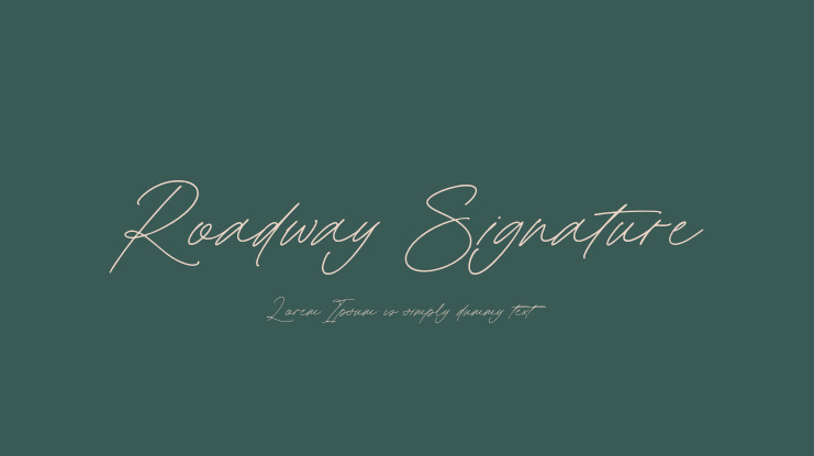 Roadway Signature Font