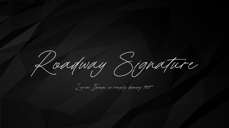 Roadway Signature Font