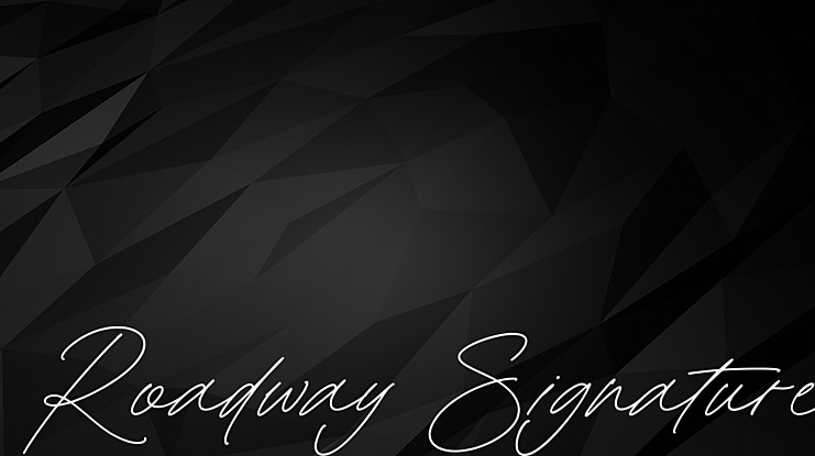 Roadway Signature Font