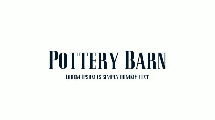 Pottery Barn Font